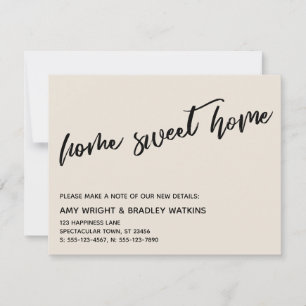 Casual Home Sweet Home Creme Neue Adresse Karte