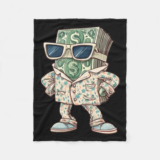 Casual Money Sleepwear Costume For Cash Lovers  Fleecedecke (Vorderseite)