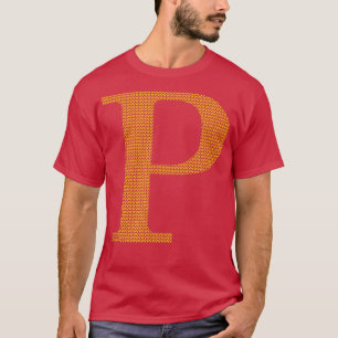 Casual Monogramm P Kardinal Frohe Weihnachten Fro T-Shirt