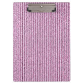 Casual Pink Corduroy Stripe Pattern Klemmbrett (Vorderseite)