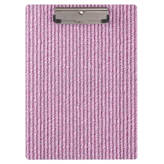 Casual Pink Corduroy Stripe Pattern Klemmbrett (Vorderseite)
