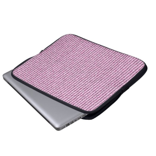 Casual Pink Corduroy Stripe Pattern Laptopschutzhülle (Vorne Knopf)