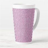 Casual Pink Corduroy Stripe Pattern Milchtasse (Rechte Ecke)