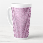 Casual Pink Corduroy Stripe Pattern Milchtasse (Linke Ecke)