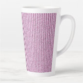 Casual Pink Corduroy Stripe Pattern Milchtasse (Rechts)
