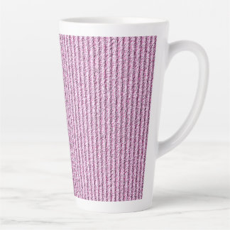 Casual Pink Corduroy Stripe Pattern Milchtasse