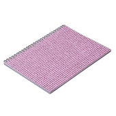 Casual Pink Corduroy Stripe Pattern Notizblock (Linke Seite)