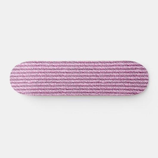 Casual Pink Corduroy Stripe Pattern Skateboard (Horizontal)