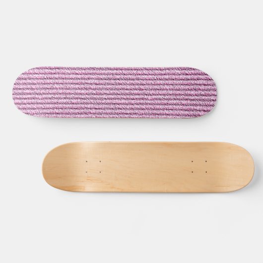 Casual Pink Corduroy Stripe Pattern Skateboard (Horizontal)