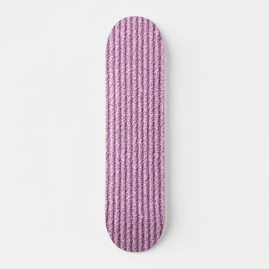 Casual Pink Corduroy Stripe Pattern Skateboard (Vorne)