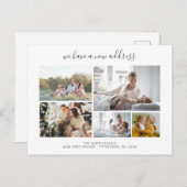 Casual Script | 5 Fotos Umzugsankündigung Postkarte (Vorne/Hinten)