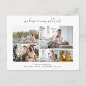 Casual Script | 5 Fotos Umzugsankündigung Postkarte (Vorderseite)