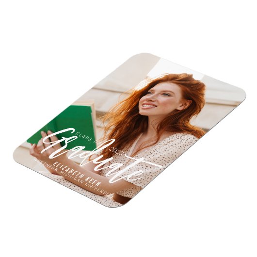 Casual Script | Abschluss Ankündigung Magnet (Linke Seite)