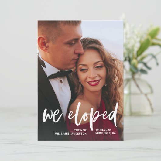 Casual Script | Ankündigung von zwei Fotos (Stehend Vorderseite)