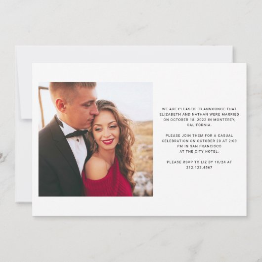 Casual Script | Ankündigung von zwei Fotos (Rückseite)