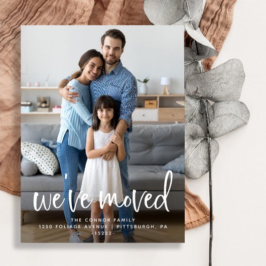 Casual Script | Ankündigung zum Umschalten von Fot Postkarte