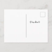 Casual Script | Ankündigung zum Umschalten von Fot Postkarte (Rückseite)