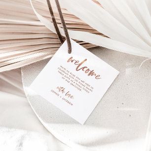 Casual Script   Begrüßungsbeutel oder -körbe Geschenkanhänger