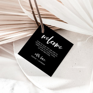 Casual Script   Begrüßungsbeutel oder -körbe Geschenkanhänger