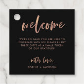 Casual Script | Begrüßungsbeutel oder -körbe Geschenkanhänger (Vorderseite)