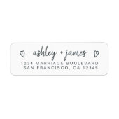 Casual Script Couple Return Address Label (Vorne)