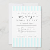 Casual Script | Modernes Minze Brautparty Einladung (Vorderseite)