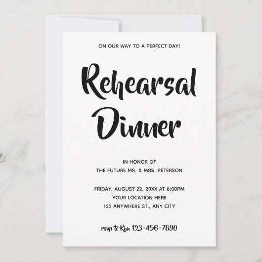 Casual Script| Probe Einladung (Vorderseite)