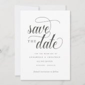 Casual Script Typography Save The Date (Vorderseite)