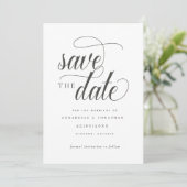 Casual Script Typography Save The Date (Stehend Vorderseite)