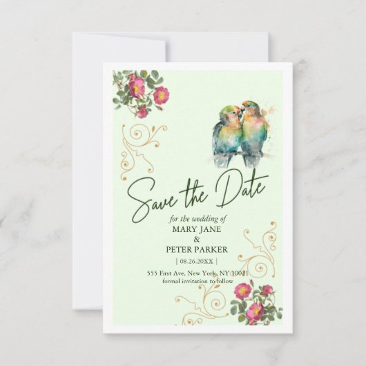 Casual script typography wedding save the date dankeskarte (Vorderseite)
