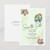 Casual script typography wedding save the date dankeskarte (Vorne/Hinten)