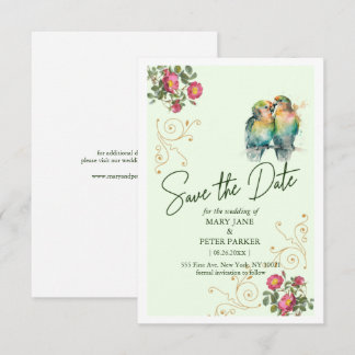 Casual script typography wedding save the date dankeskarte