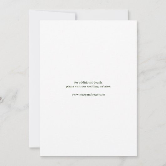 Casual script typography wedding save the date einladung (Rückseite)