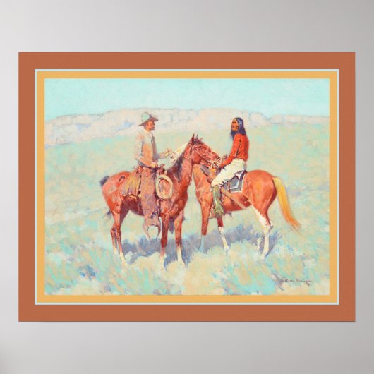 "Casuals on Range" von Frederic Remington Poster (Vorne)