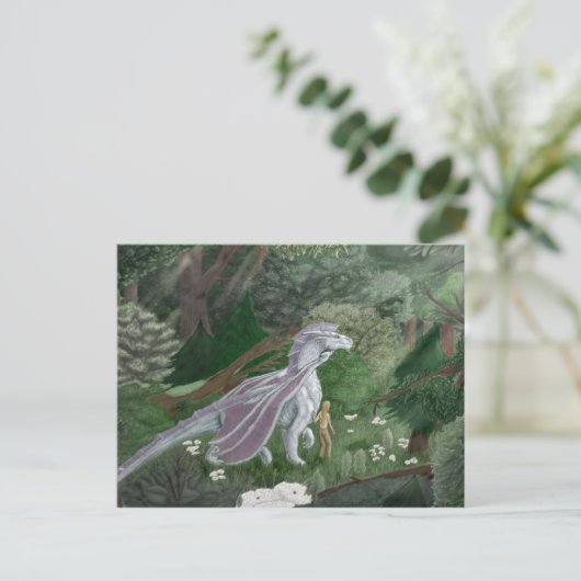 CasualStrollElf&Dragon Postcard Postkarte (Stehend Vorderseite)