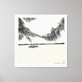 Casuarina Trees Long Island Bahamas Leinwanddruck