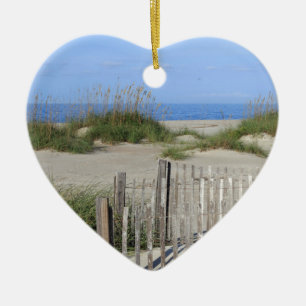 Caswell Strand, NC-Land und Meerblick Keramikornament