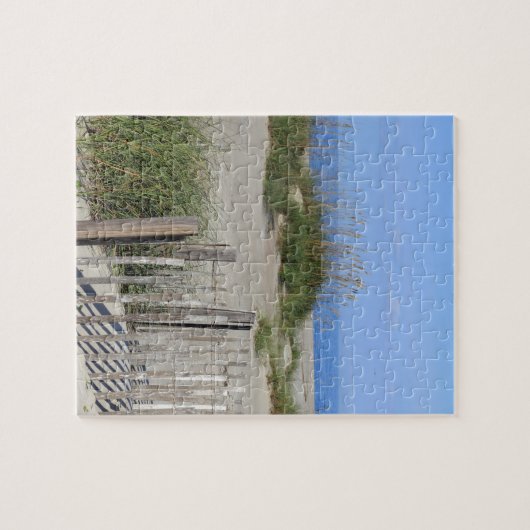 Caswell Strand, NC-Land und Meerblick Puzzle (Horizontal)