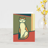 Cat #001 by Phillip Clark ・ PerfectlyHank.com Karte (Gelbe Blume)