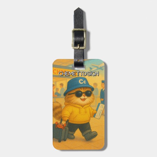 Cat 01 Kids Gepäckanhänger (Vorderseite vertikal)