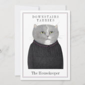 CAT-12x18-Flachkarte "HOUSEKEEPER" + Text Feiertagskarte (Vorderseite)