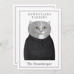 CAT-12x18-Flachkarte "HOUSEKEEPER" + Text Feiertagskarte