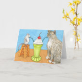 Cat 365 funny Greeting Card Karte (Gelbe Blume)