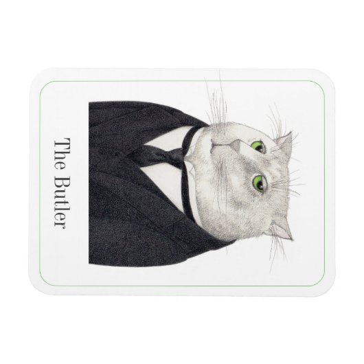 CAT 3x4 BUTLER Flexible Magnet + Text II (Horizontal)