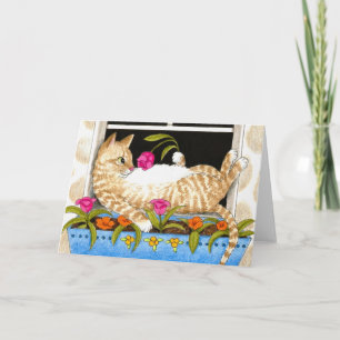 Cat 451 funny Greeting Card Karte