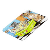 Cat 464 komisches Flexi Magnet (Linke Seite)