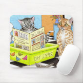 Cat 464 lustige Badezimmerkunst Mousepad (Mit Mouse)