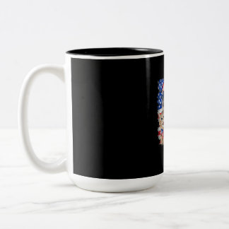 Cat 4. Juli Freedom American Flag Sonnenbrille Zweifarbige Tasse