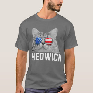 Cat 4. Juli Men Women USA Flag T-Shirt