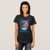 Cat 4th of July Meowica Patriotic T-Shirt (Vorne ganz)